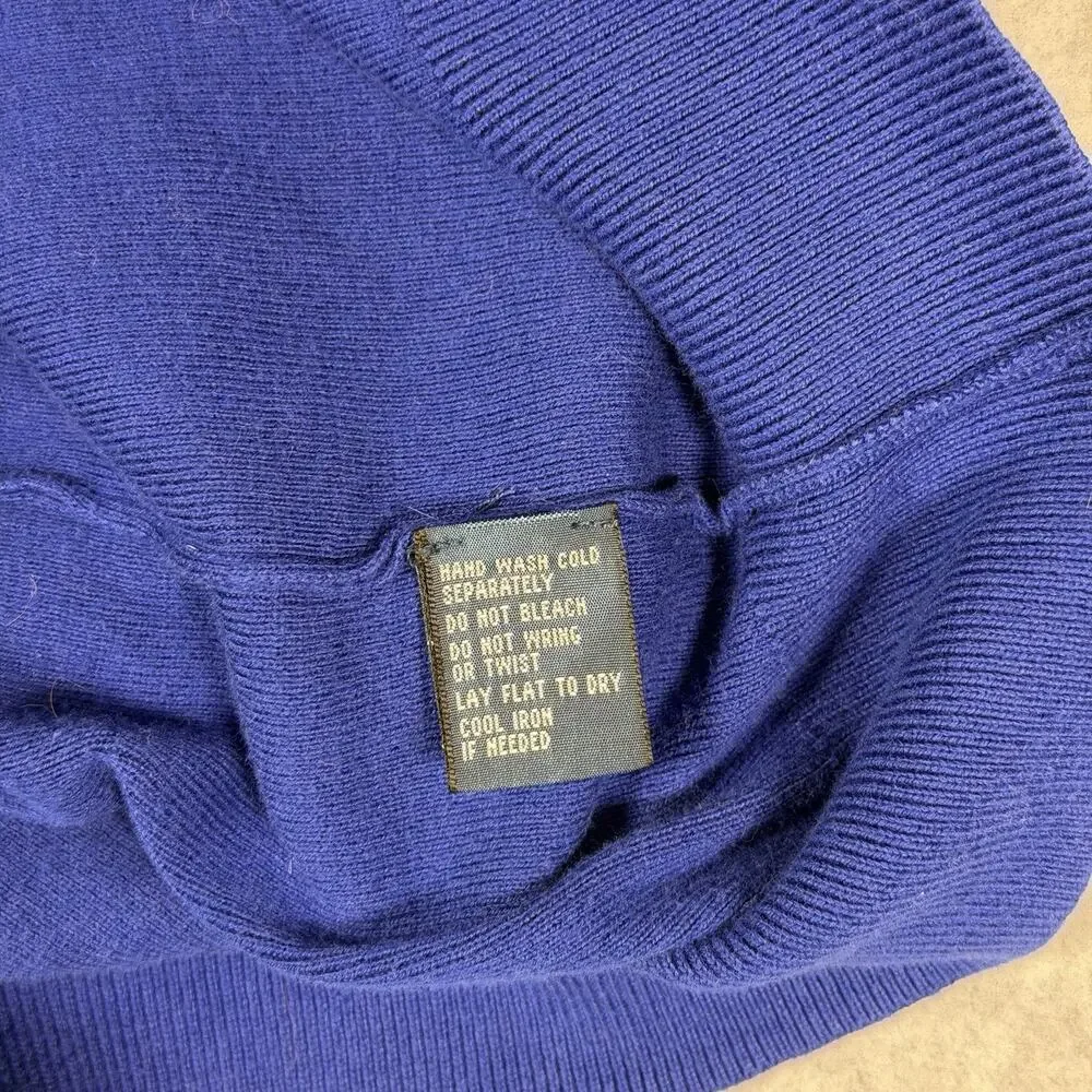Vintage Polo Ralph Lauren Blue Sweater Vest Mens XXL Cotton Knit Golf 90s Preppy